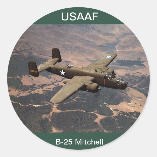 Autocollant USAAF B-25 Mitchell (Devant)