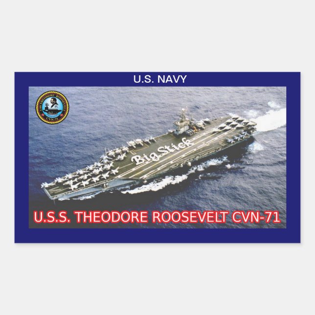 Autocollant USS Theodore Roosevelt CVN-71 (Devant)