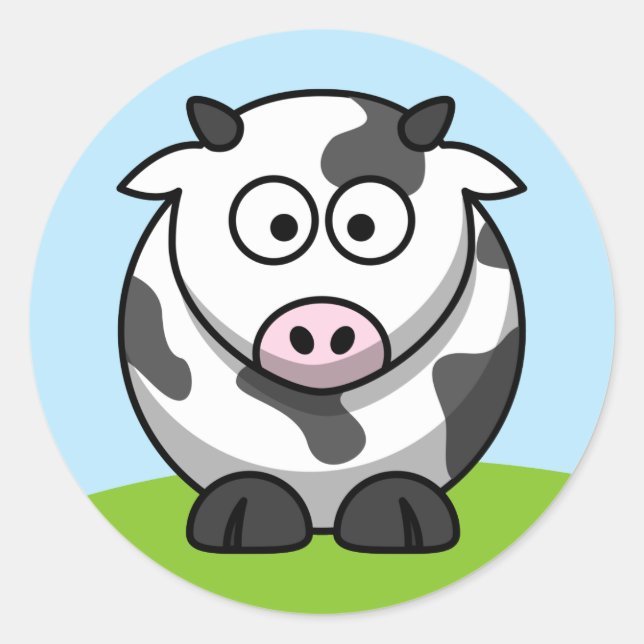 Autocollant Vache Mignonne (Devant)
