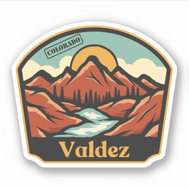 Autocollant Valdez, Colorado (Devant)