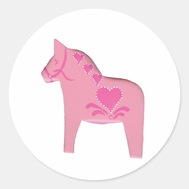 Autocollant Valentine Dala Horse (Devant)
