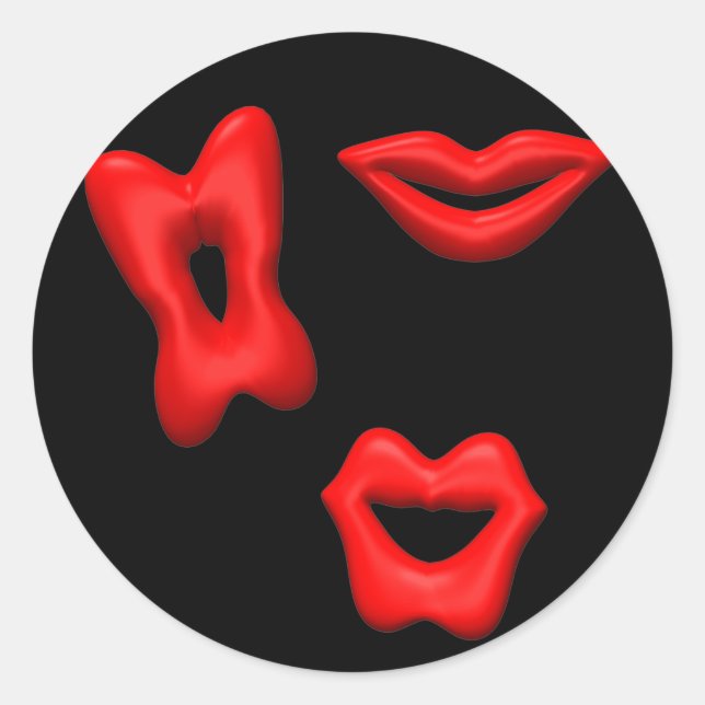 Autocollant Valentine Kisses (Devant)