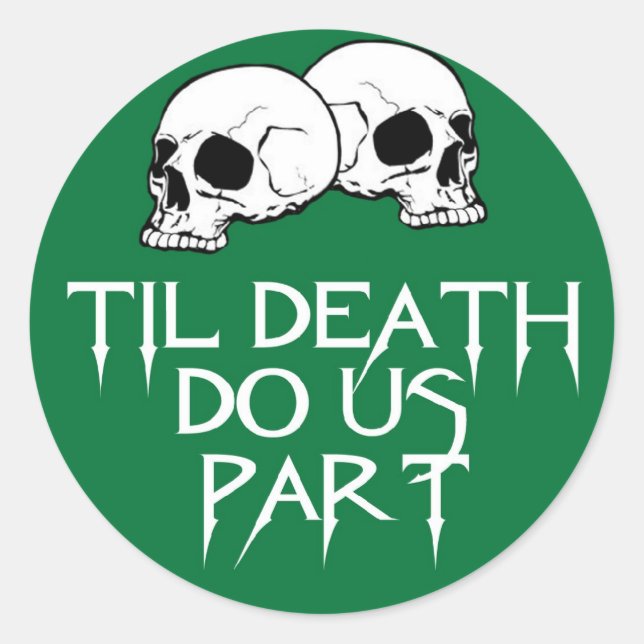 Autocollant (vert) de crânes (Devant)