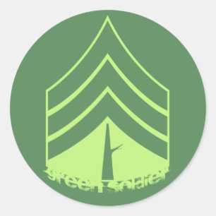 Autocollant vert de soldat