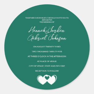 Autocollant vert émeraude personnalisé