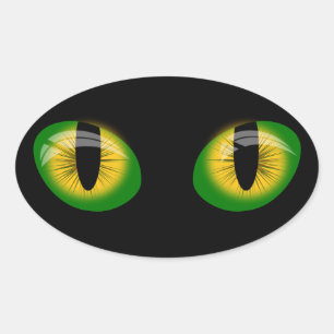Autocollant vert et noir pour yeux de chat