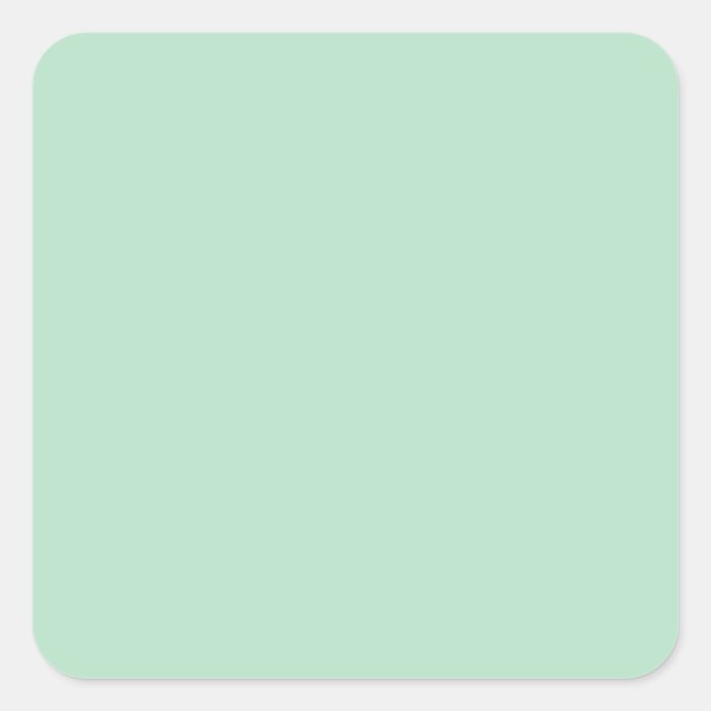 Autocollant vert menthe minimaliste (Devant)