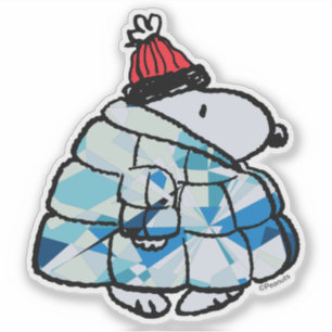 Autocollant veste matelassée Snoopy Winter Gem