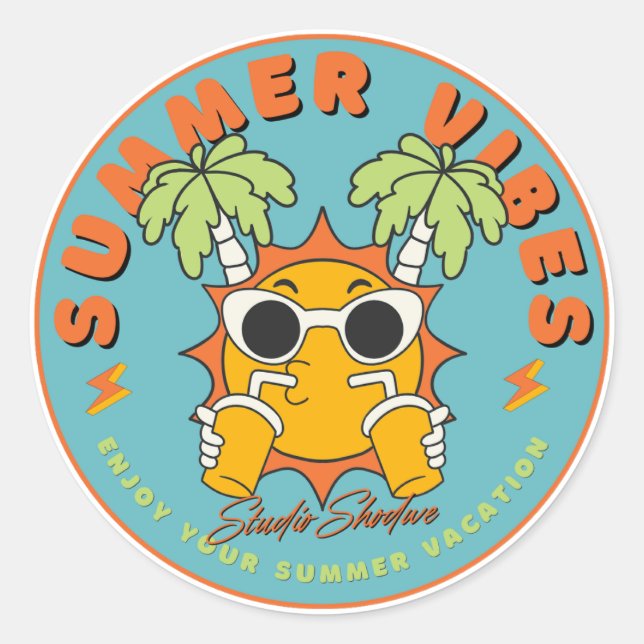 Autocollant Vibes amusantes (Devant)