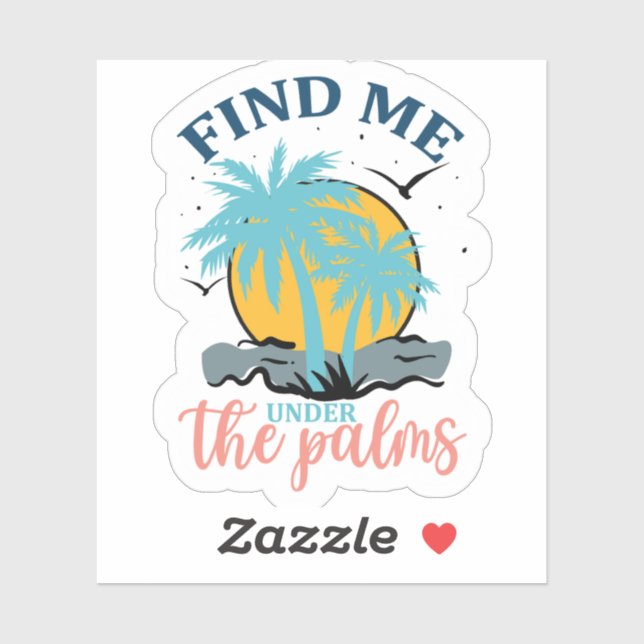 Autocollant Vibes d'été (Feuille)