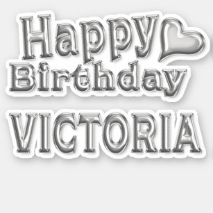Autocollant Victoria Happy Birthday