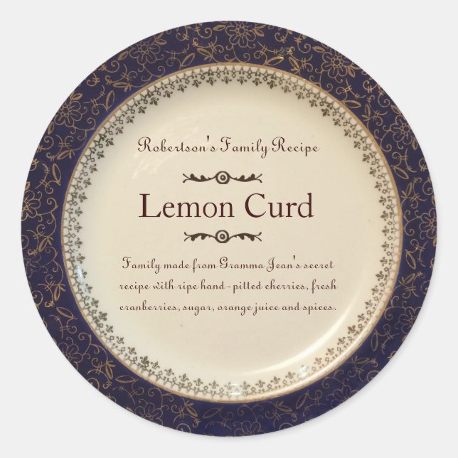 Autocollant victorien de bleu et d'étiquette de (Devant)