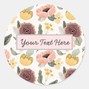 Autocollant vierge floral vintage