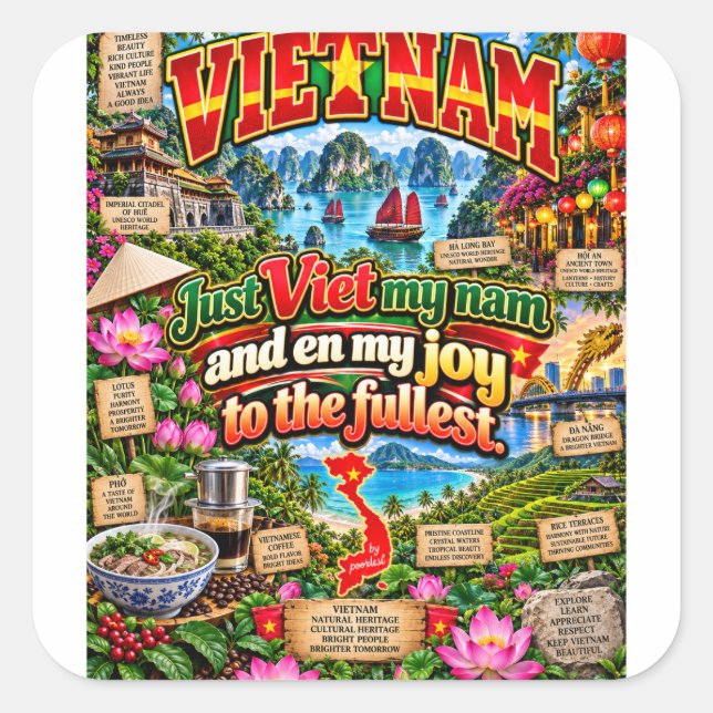 Autocollant Viêt Nam (Devant)