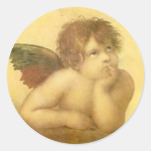 Autocollant Vintage Angel Raphael