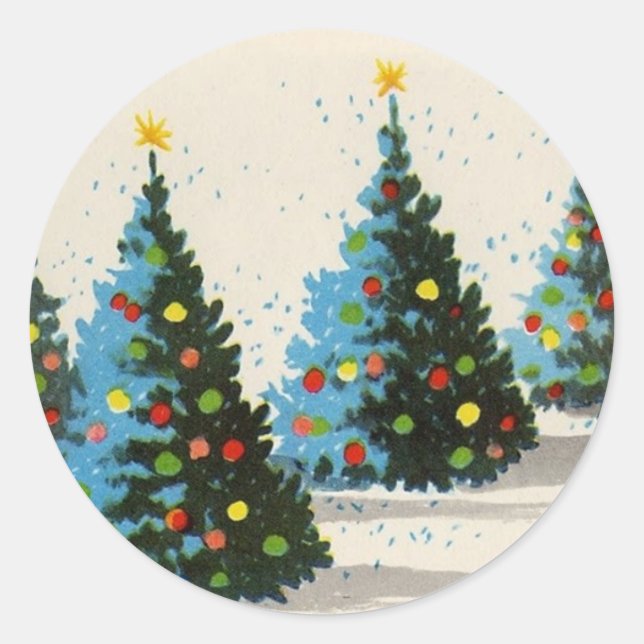 Autocollant vintage_Christmas_Scene (Devant)