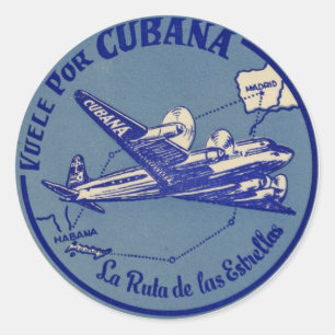 Autocollant vintage de bagage de Cubana