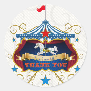 Autocollant vintage de faveur de Merci de cheval