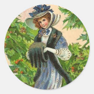 Autocollant vintage de Noël