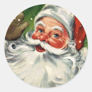 Autocollant vintage de Noël de KRW le père noël