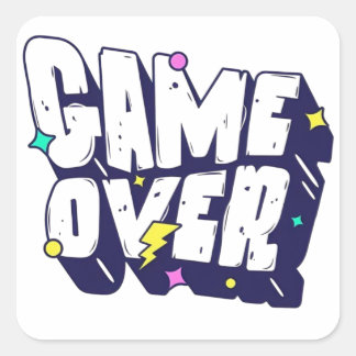 Autocollant Vintage Gamer – Game Over  
