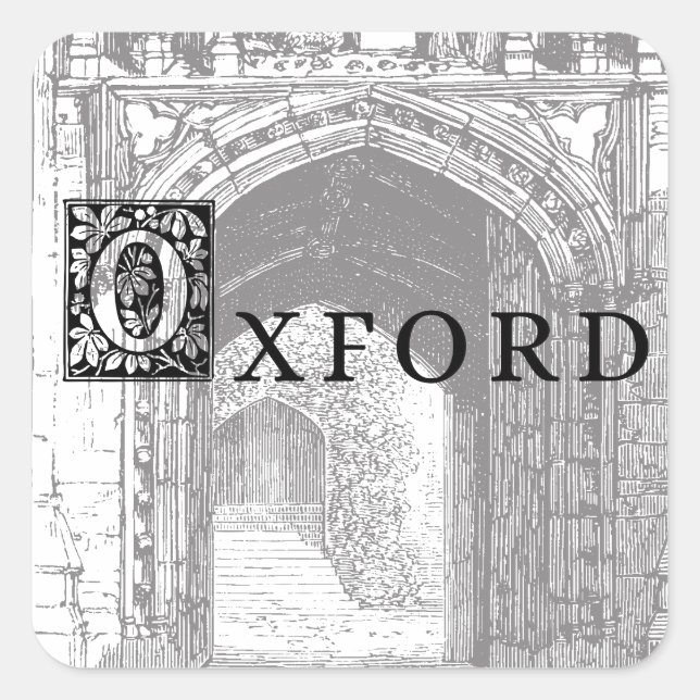 Autocollant Vintage Oxford Angleterre  (Devant)