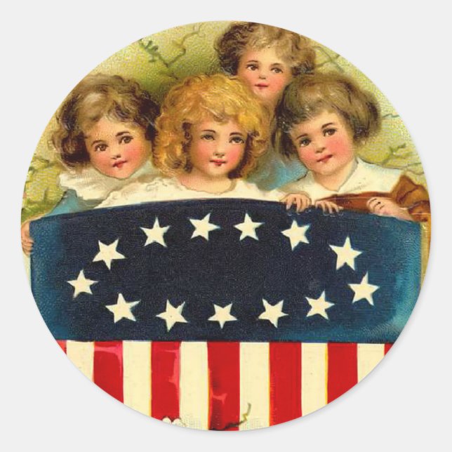 Autocollant vintage pour filles (Devant)