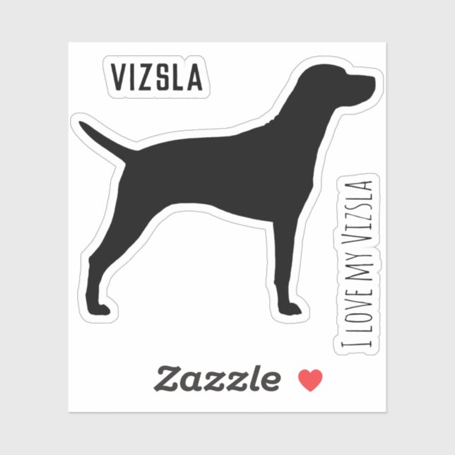 Autocollant Vinyl Silhouette Vizsla (Feuille)
