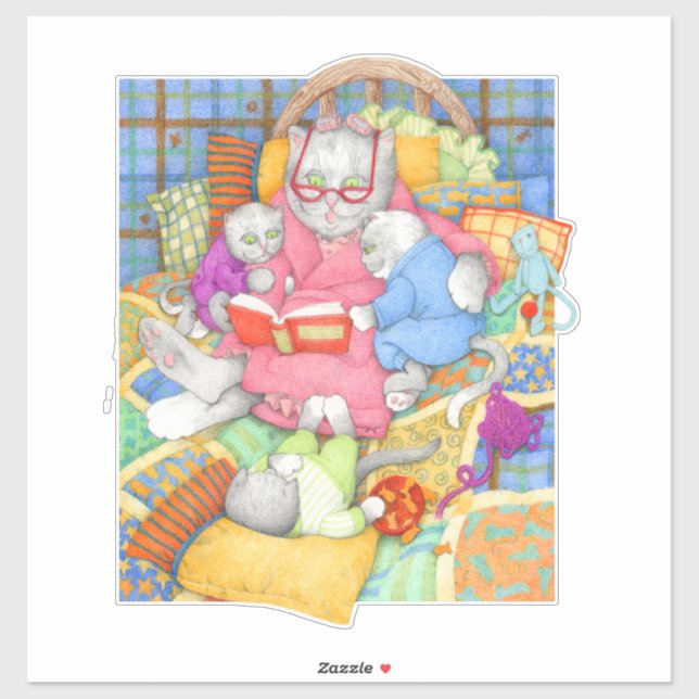 AUTOCOLLANT VINYLE 14" HISTOIRE DU SOIR (Feuille)