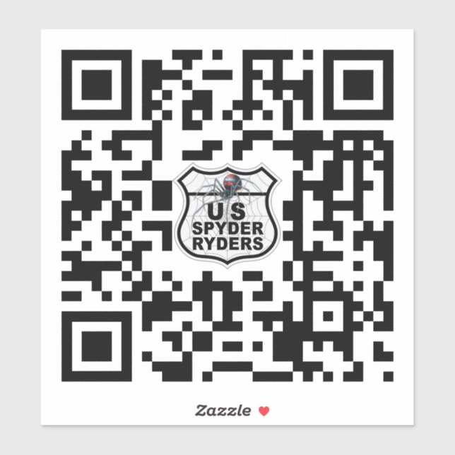 Autocollant vinyle à code QR US Spyder Ryders (Feuille)