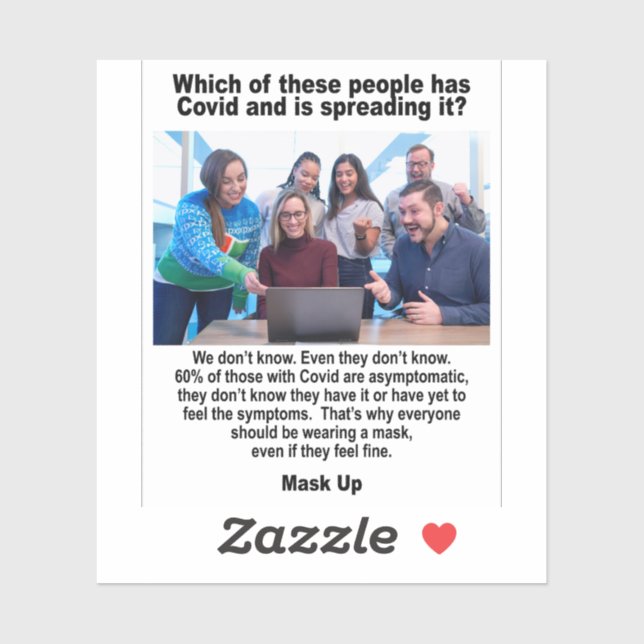 Autocollant vinyle Aaymptomatic (Feuille)