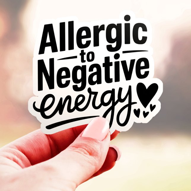 Autocollant vinyle Allergique à l'énergie négative (Créateur téléchargé)