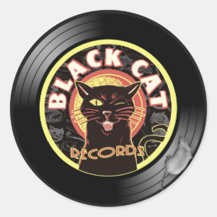 Autocollant vinyle Black Cat Records – Label Jazz 