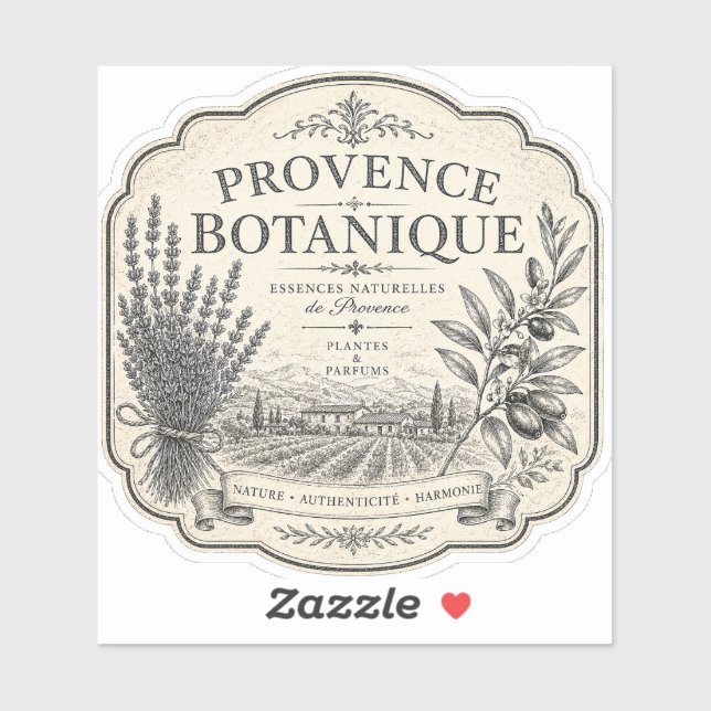 autocollant vinyle botanique provence (Feuille)
