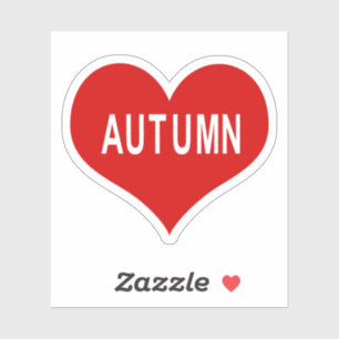 Autocollant vinyle cœur d'amour rouge d'AUTOMNE