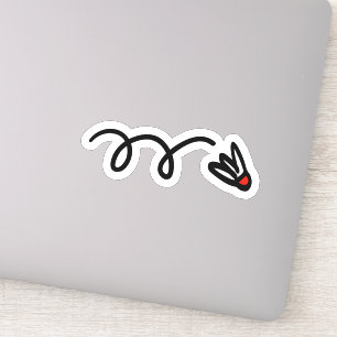 Autocollant vinyle contour de volant de badminton