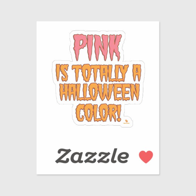 Autocollant vinyle d'art de couleur Halloween rose (Feuille)