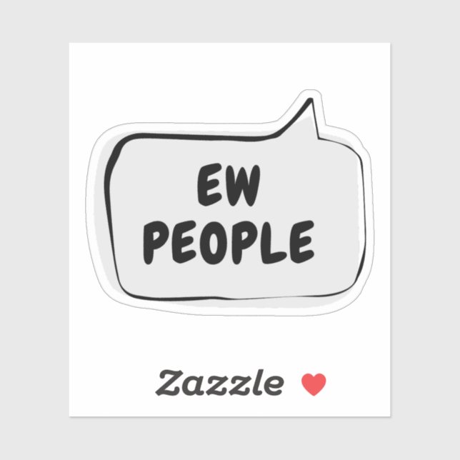 Autocollant vinyle de bulle de parole EW PEOPLE (Feuille)