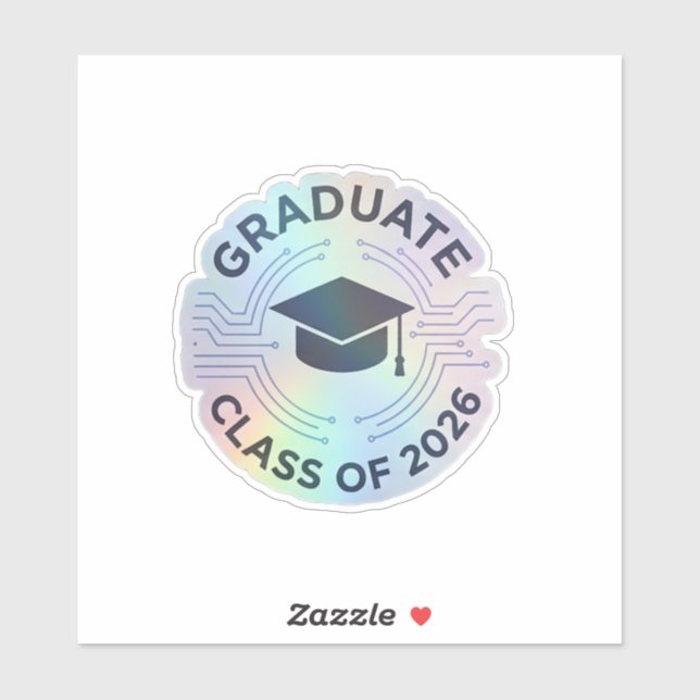 Autocollant vinyle de fin d'études de classe futur (Feuille)