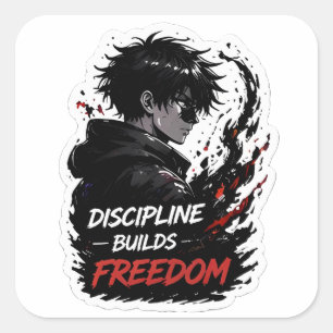 Autocollant vinyle de garçon anime Discipline cons