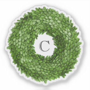 Autocollant vinyle de monogramme de couronne de bu