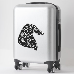 Autocollant vinyle découpé à la matrice portrait B