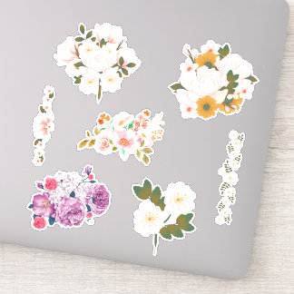 Autocollant vinyle découpé sur mesure Bouquet de f