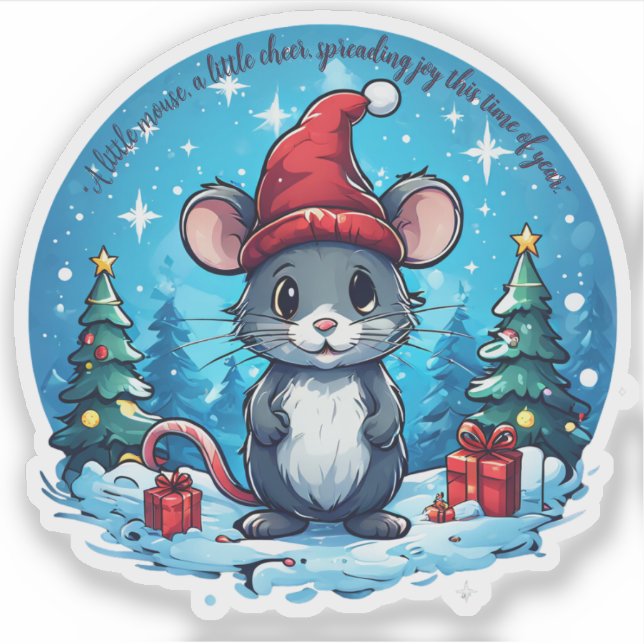 Autocollant vinyle découpé sur mesure pour souris  (Devant)