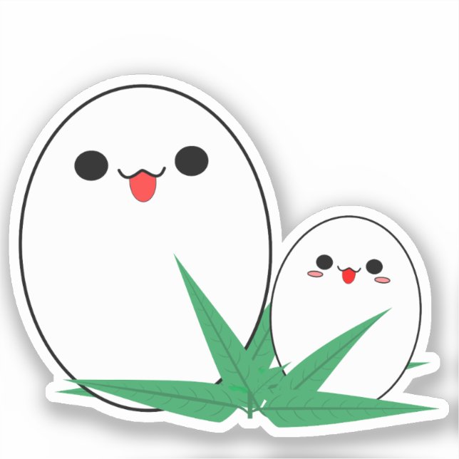 Autocollant vinyle d'œuf Balut Kawaii (Recto)
