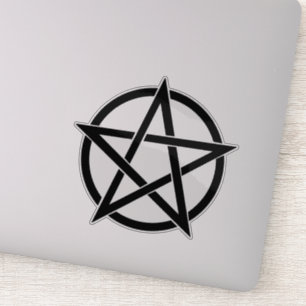 Autocollant vinyle élégant pentagramme Wicca gothi