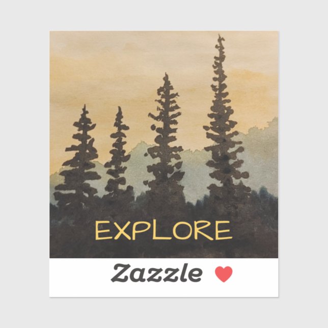 Autocollant vinyle Explorez la nature (Feuille)