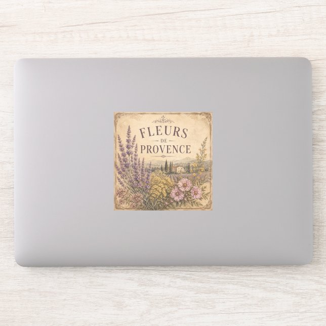 autocollant vinyle fleurs de provence (Ordinateur)