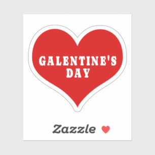 Autocollant vinyle GALENTINE'S DAY Cœur d'amour ro