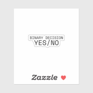 Autocollant vinyle industriel minimaliste oui non 